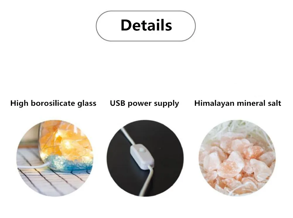 Usb Power Natuurlijke Himalaya Kristal Zout Lamp Kleurrijke Led Strings Luchtzuivering Nachtlampje Kerst Verjaardagscadeau
Usb Power Natuurlijke Himalaya Kristal Zout Lamp Kleurrijke Led Strings Luchtzuivering Nachtlampje Kerst Verjaardagscadeau