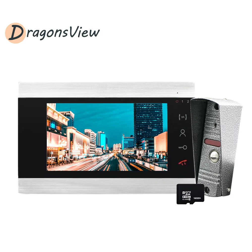 Фото Видеодомофон Dragonsview с экраном 7 дюймов система безопасности ИК подсветкой и