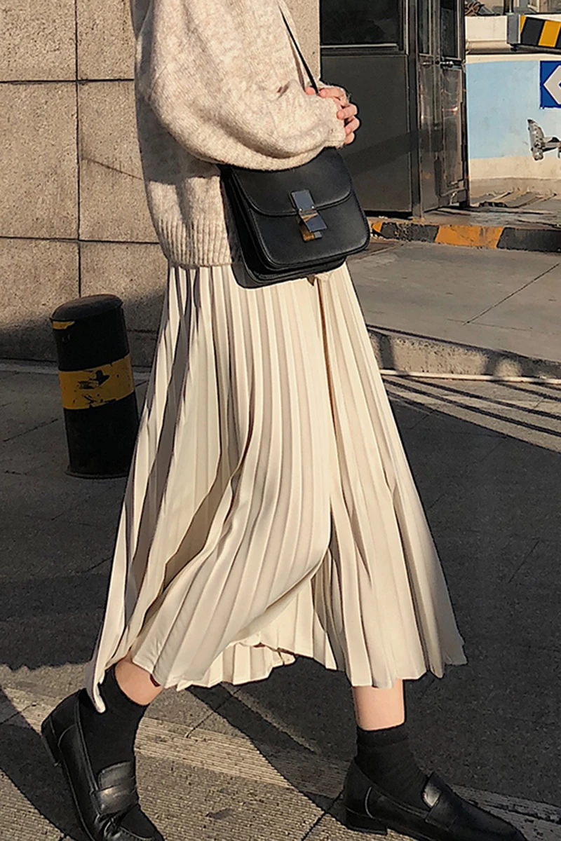 Women's Skirt 2021 New Spring Medium Length High Waist Slim A-line Pleated Skirt Long Skirt Loose And Gentle Skirt
Women's Skirt 2021 New Spring Medium Length High Waist Slim A-line Pleated Skirt Long Skirt Loose And Gentle Skirt