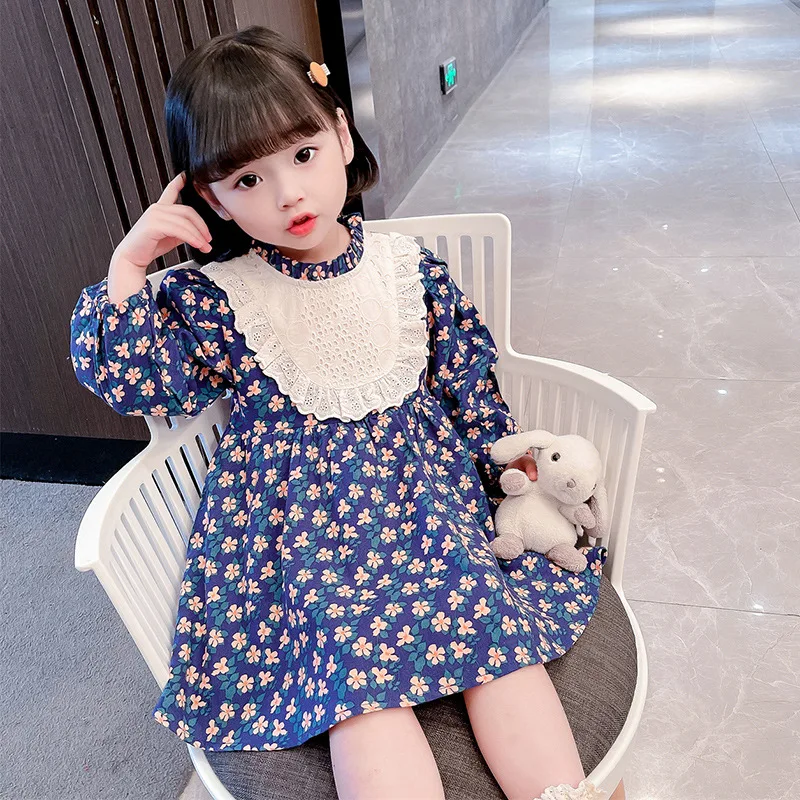 Spring Autumn Baby Girls Long Sleeve Floral Princess Dress Kids Clothes Cotton Lace Patchwork A-line Dress for 1-7Yrs Outfit
Spring Autumn Baby Girls Long Sleeve Floral Princess Dress Kids Clothes Cotton Lace Patchwork A-line Dress for 1-7Yrs Outfit