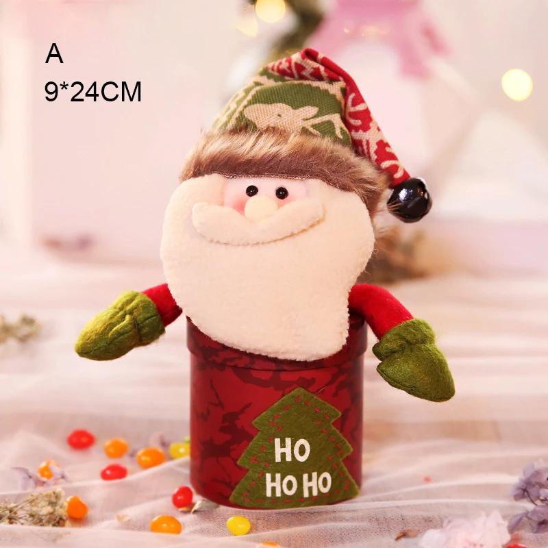 Рождественская банка для конфет с Санта-Клаусом снеговиком оленем декоративная