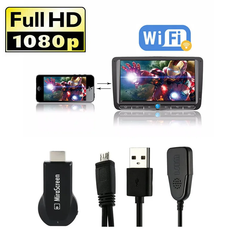 1080P TV Stick HDMI-compatible MiraScreen TV Dongle Full HD Miracast For Airplay WiFi Display Receiver any cast for android
1080P TV Stick HDMI-compatible MiraScreen TV Dongle Full HD Miracast For Airplay WiFi Display Receiver any cast for android