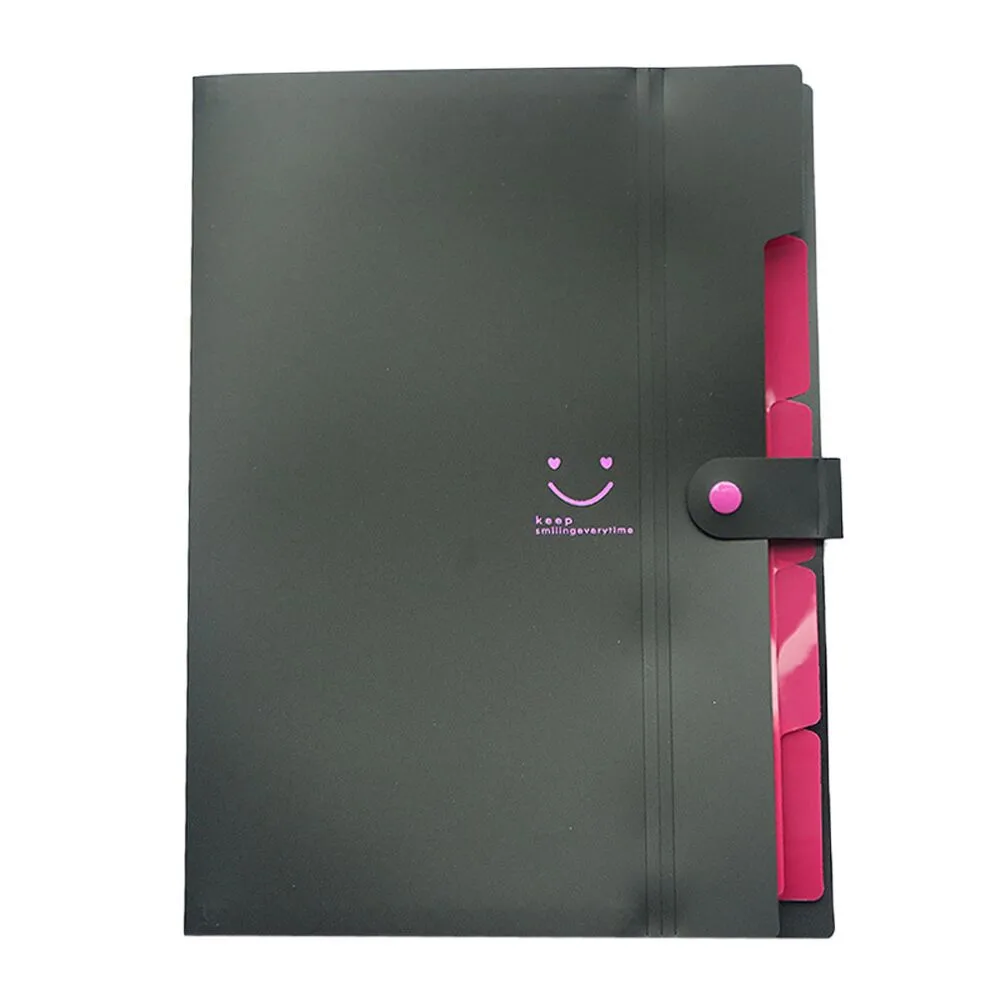 Simple File Organization Folder A4 File Document Bag Pouch Bill Folder Holder Organizer Fastener Office Supplies