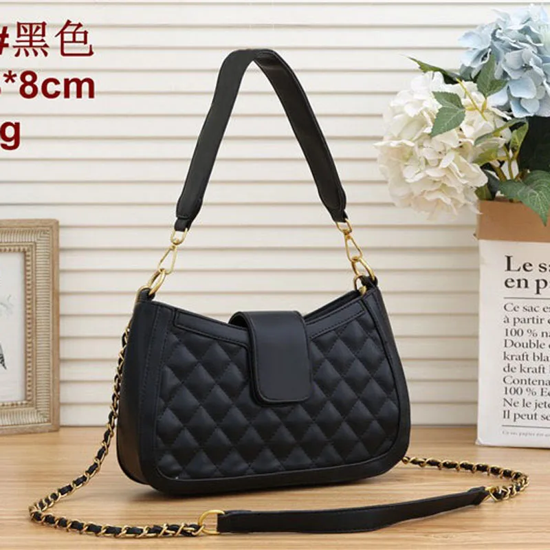 With Logo Color Contrast Fashion Simplicity Bags for Women Handbag Chain Underarm Bag One-Shoulder Messenger Bag Diamond Lattice
With Logo Color Contrast Fashion Simplicity Bags for Women Handbag Chain Underarm Bag One-Shoulder Messenger Bag Diamond Lattice