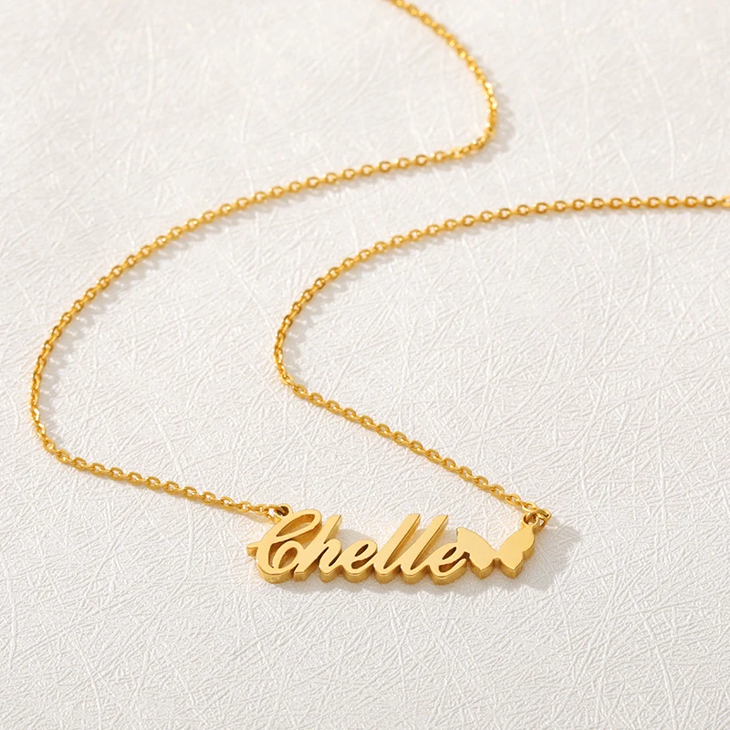 Dropshipping Butterfly Necklaces Personalized Customized Name Necklace Women Stainless Steel Chain Collier Birthday Gifts
Dropshipping Butterfly Necklaces Personalized Customized Name Necklace Women Stainless Steel Chain Collier Birthday Gifts