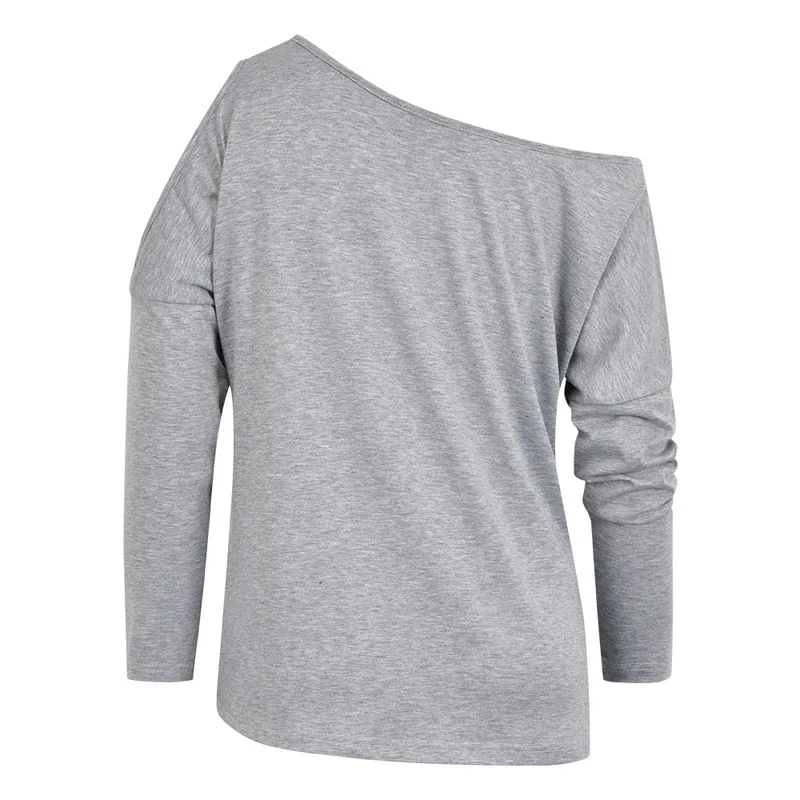 New Autumn and Summer Strapless Loose Bat Shirt Solid Color Diagonal Collar One-shoulder Casual Long-sleeved Streetwear T-shirt
New Autumn and Summer Strapless Loose Bat Shirt Solid Color Diagonal Collar One-shoulder Casual Long-sleeved Streetwear T-shirt