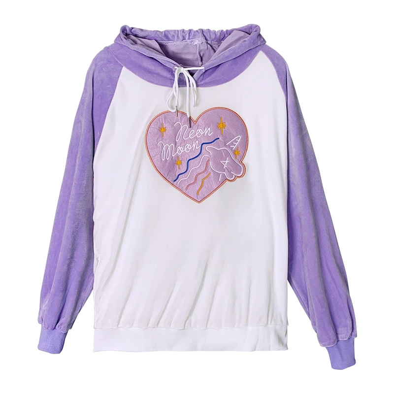 Purple Hooded Female Japanese Sweet Cute Soft Sister Embroidery Heart Letter Star Hoodies Girl Pullover Student Winter Base Tops
Purple Hooded Female Japanese Sweet Cute Soft Sister Embroidery Heart Letter Star Hoodies Girl Pullover Student Winter Base Tops