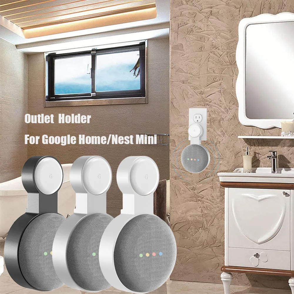 

2022 настенный держатель для розетки для Google Home Mini (1-е поколение) Google Nest Mini (2-е поколение) Управление шнуром для Google Mini Smart