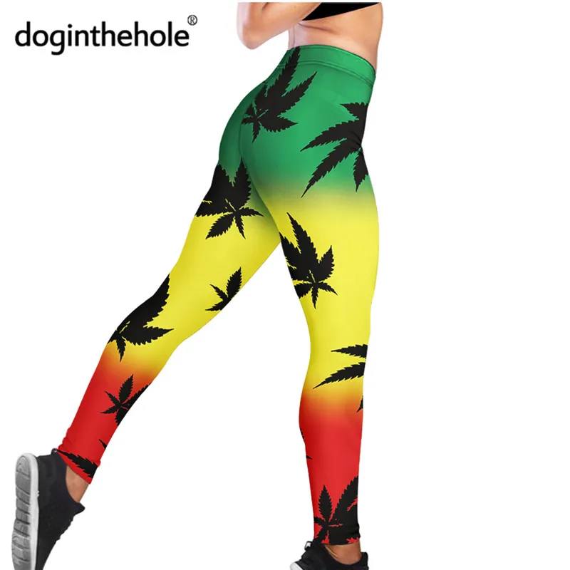 Jamaica Leaf Print Slim Women Leggings Breathable Gym Workout Skinny Sport Pants Fitness Elastic Seamless Tight Trousers Reggae 
Jamaica Leaf Print Slim Women Leggings Breathable Gym Workout Skinny Sport Pants Fitness Elastic Seamless Tight Trousers Reggae
