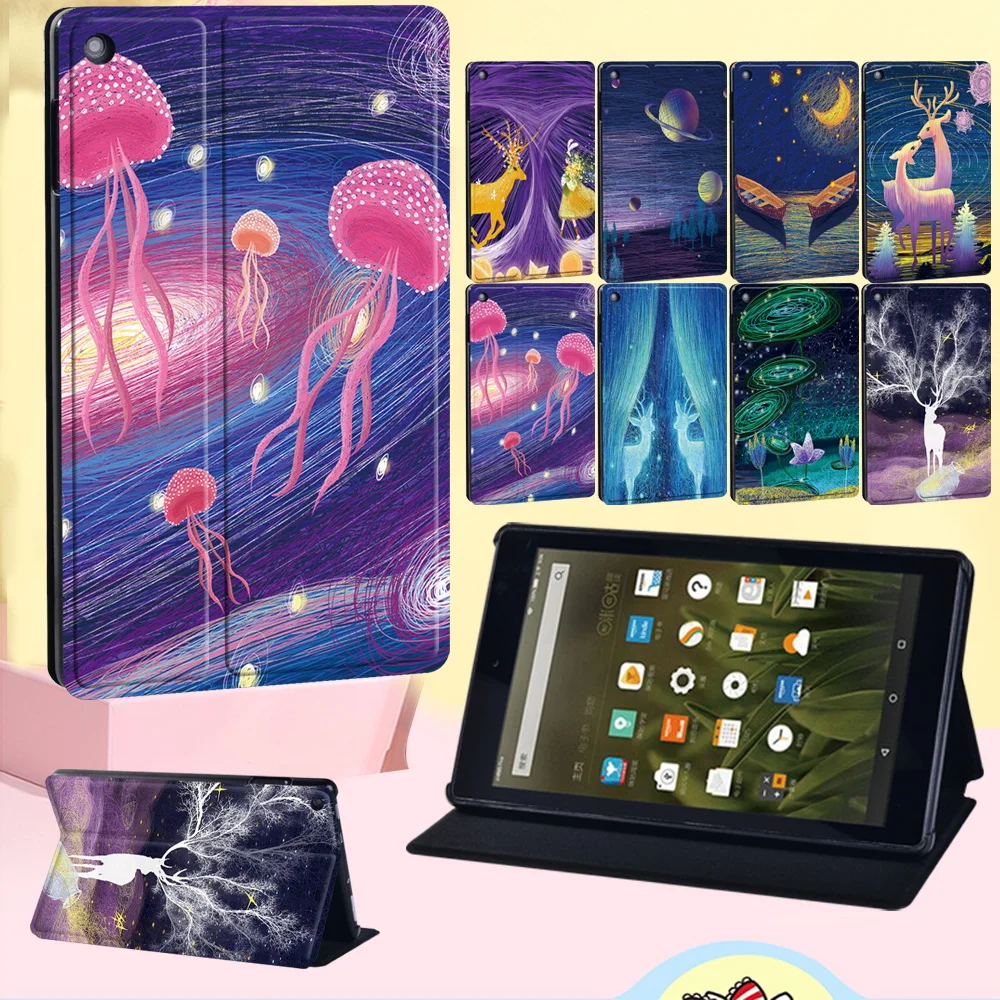 Tablet Case for Amazon Fire HD 8 Plus/Fire 7 (5/7/9th) HD8 (6/7/8/10th) HD10(5/7/9th) Dust-proof Leathe Tablet Case + Stylus
Tablet Case for Amazon Fire HD 8 Plus/Fire 7 (5/7/9th) HD8 (6/7/8/10th) HD10(5/7/9th) Dust-proof Leathe Tablet Case + Stylus