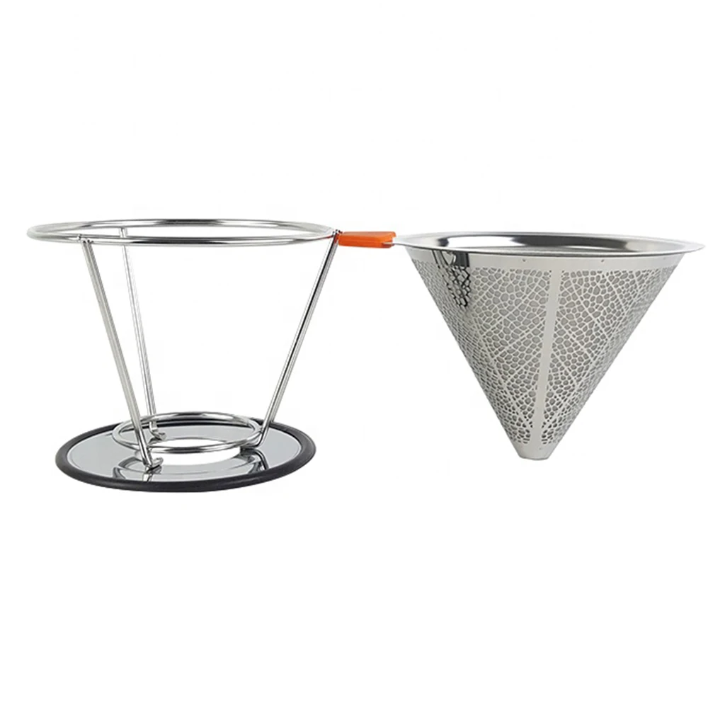 Stainless Steel Coffee Filter, Reusable Pour Over Coffee Filter Cone Coffee Dripper With Removable Cup Stand And Bonus Brush
Stainless Steel Coffee Filter, Reusable Pour Over Coffee Filter Cone Coffee Dripper With Removable Cup Stand And Bonus Brush