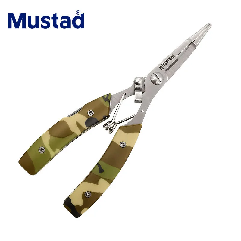 

Mustad Multifunctional Pliers MT023C Stainless Steel Corrosion-Resistant Cut PE Wire Fishing Tackle Hook Lure
