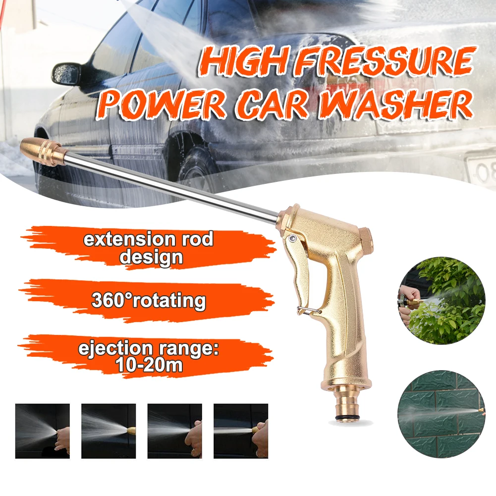 Car Washing Water Gun Spray Head Mutifunctional Electroplating High-pressure Copper-plated Nozzle Water Gun Garden Watering Tool
Car Washing Water Gun Spray Head Mutifunctional Electroplating High-pressure Copper-plated Nozzle Water Gun Garden Watering Tool
