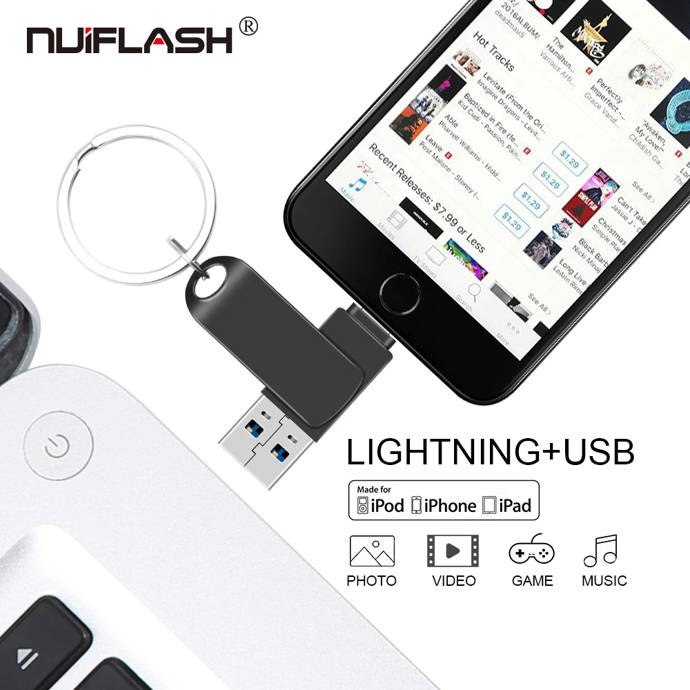 USB Flash Drive 128GB 256GB Memory Stick External Storage for iPhone 2in1 Photo Stick USB3.0 Thumb Drive Compatible iPhone iPad
USB Flash Drive 128GB 256GB Memory Stick External Storage for iPhone 2in1 Photo Stick USB3.0 Thumb Drive Compatible iPhone iPad