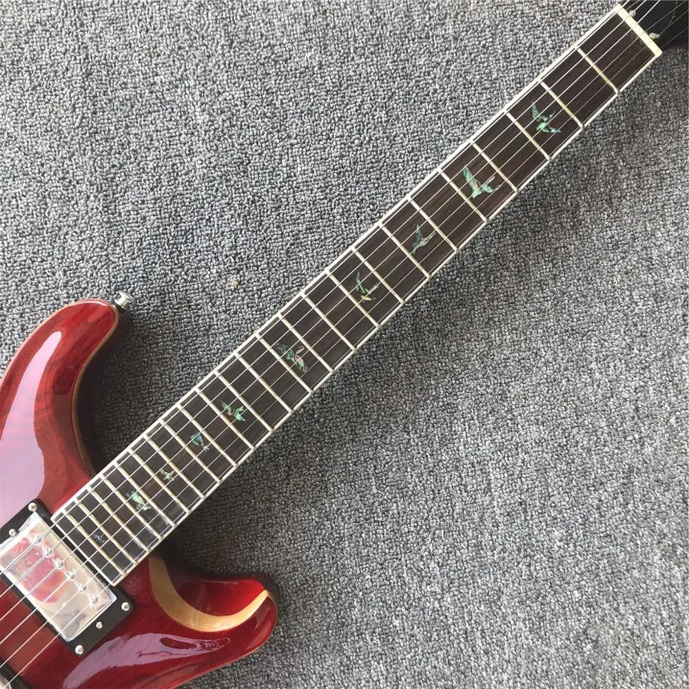 Red Color 6 Strings Electric Guitar,Factory Custom Abalone Inlays On Rosewood fingerboard,solid PR Guitarra
Red Color 6 Strings Electric Guitar,Factory Custom Abalone Inlays On Rosewood fingerboard,solid PR Guitarra