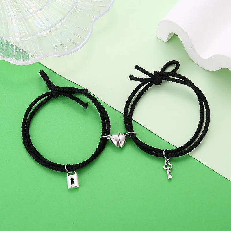 Magnet Couple Bracelets For Lovers Distance Magnetic Bracelet For Women Men Braided Rope Wrist chain Minimalist Jewelry Gift
Magnet Couple Bracelets For Lovers Distance Magnetic Bracelet For Women Men Braided Rope Wrist chain Minimalist Jewelry Gift