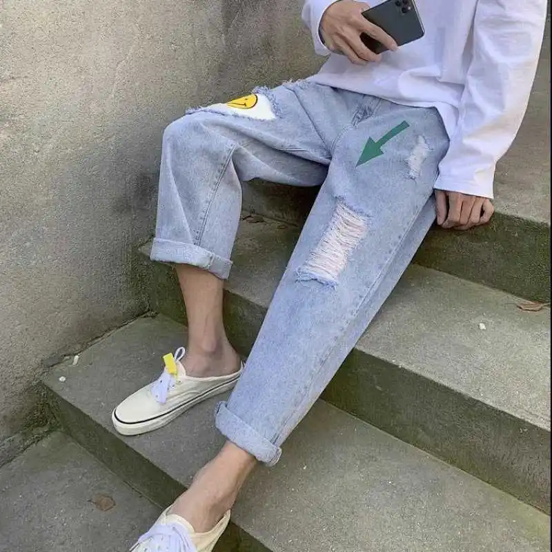 Fashion Woman Jeans High Waist Ripped Jeans High Street Clothes Loose Denim Clothing Blue Streetwear Fashion Vintage Pants Girl
Fashion Woman Jeans High Waist Ripped Jeans High Street Clothes Loose Denim Clothing Blue Streetwear Fashion Vintage Pants Girl