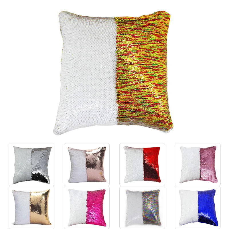 

Bubble Kiss Mermaid Sequin Pillowcase Cushion Cover Home Sofa Decorative Pillow Cases 40x40cm Change Pattern Cushion Covers