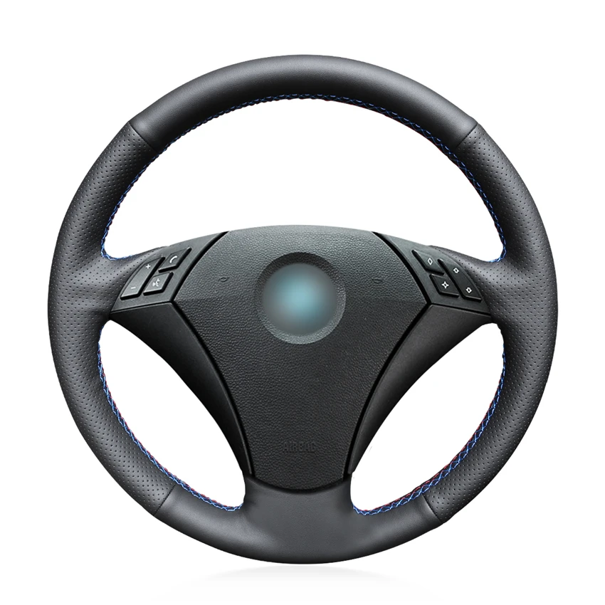 Hand-stitched Black Genuine Leather Car Steering Wheel Cover for BMW E60 (Sedan) 530d 2003-2009 E61 (Touring) 2004-2009
Hand-stitched Black Genuine Leather Car Steering Wheel Cover for BMW E60 (Sedan) 530d 2003-2009 E61 (Touring) 2004-2009