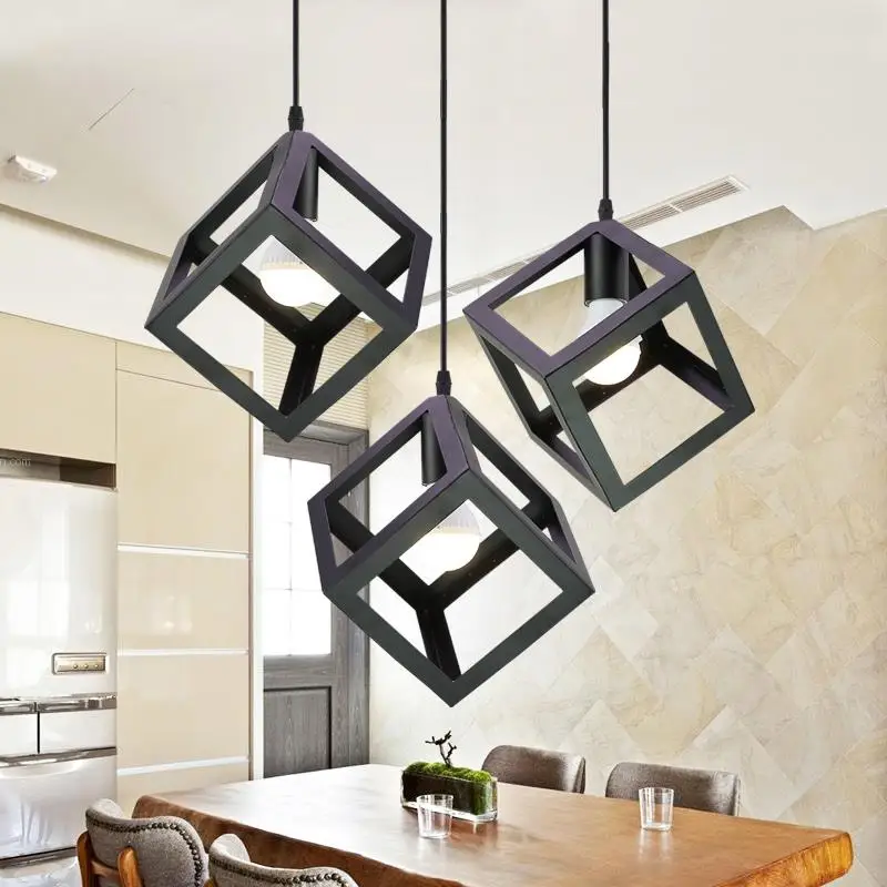 E27 Bulb Cage Guard Ceiling Square Lamp Shade For Home Light Modern Nordic Retro Iron lamp Decor For Living Room Bar
E27 Bulb Cage Guard Ceiling Square Lamp Shade For Home Light Modern Nordic Retro Iron lamp Decor For Living Room Bar