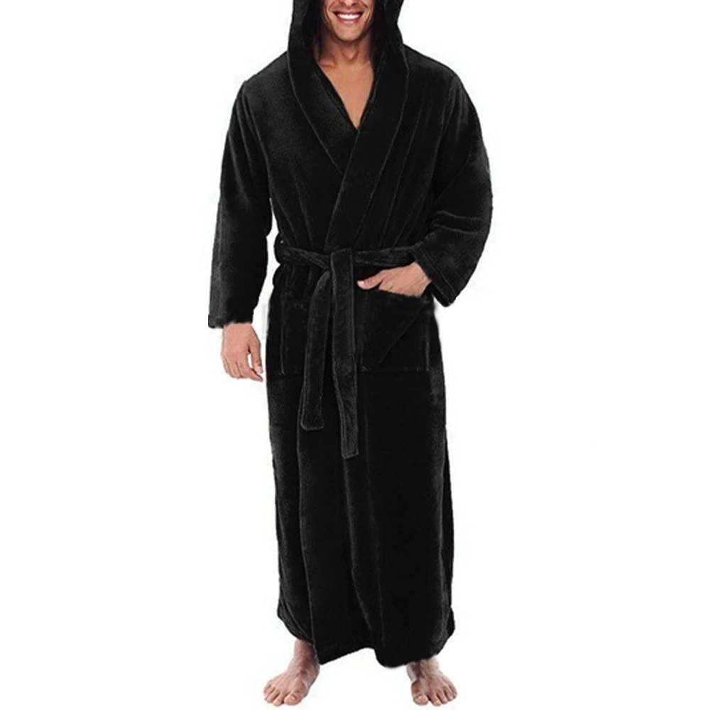Mens Sleepwear Oversized Bathrobe Soft Hooded Dressing Solid Gown for Mens Flannel Robes bath robe
Mens Sleepwear Oversized Bathrobe Soft Hooded Dressing Solid Gown for Mens Flannel Robes bath robe