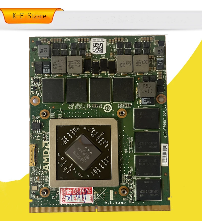 Оригинальная видеокарта HD8970M HD 8970M 109 c79957 00a _ 02 4G с пожарным кабелем для Dell Alienware R9