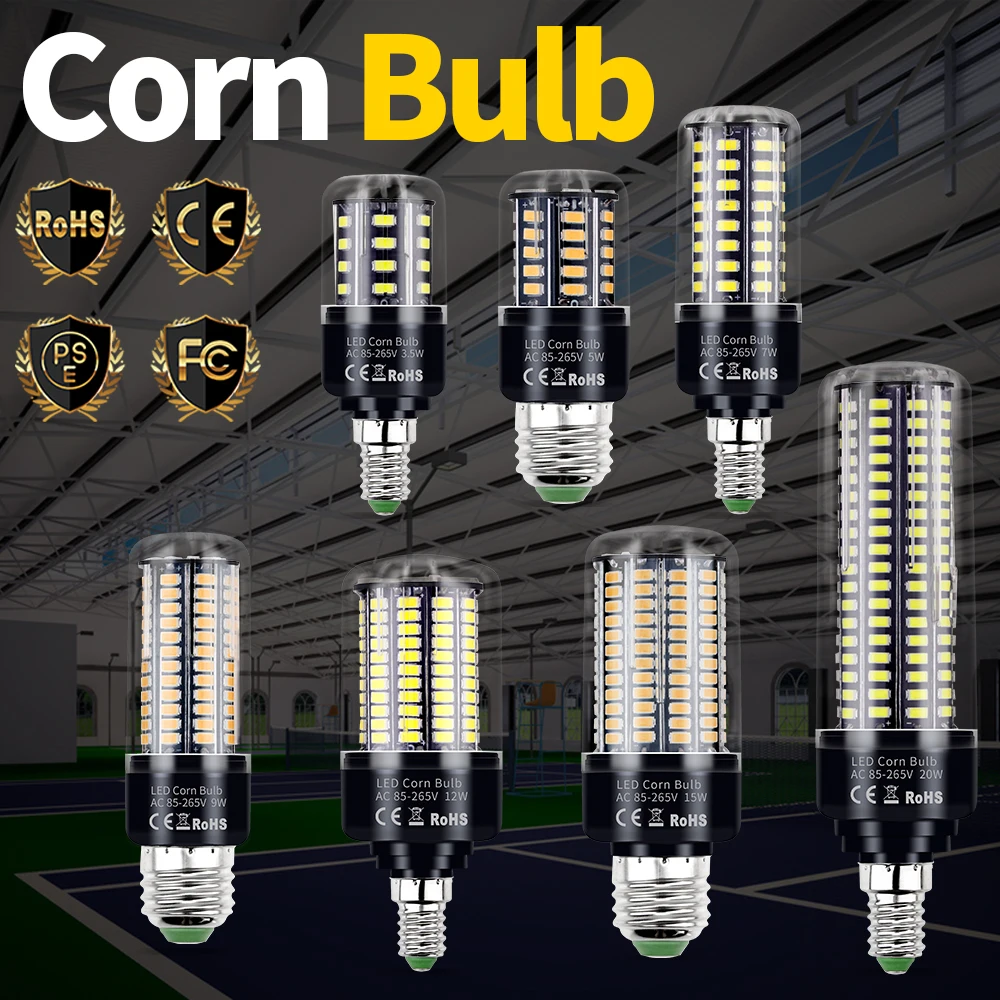

E27 Corn Lamp LED Light Bulb E14 Spotlight B22 Candle Bulb 220V LED Lampada Home 3.5W 5W 7W 9W 12W 15W 20W Energy Saving Ampoule