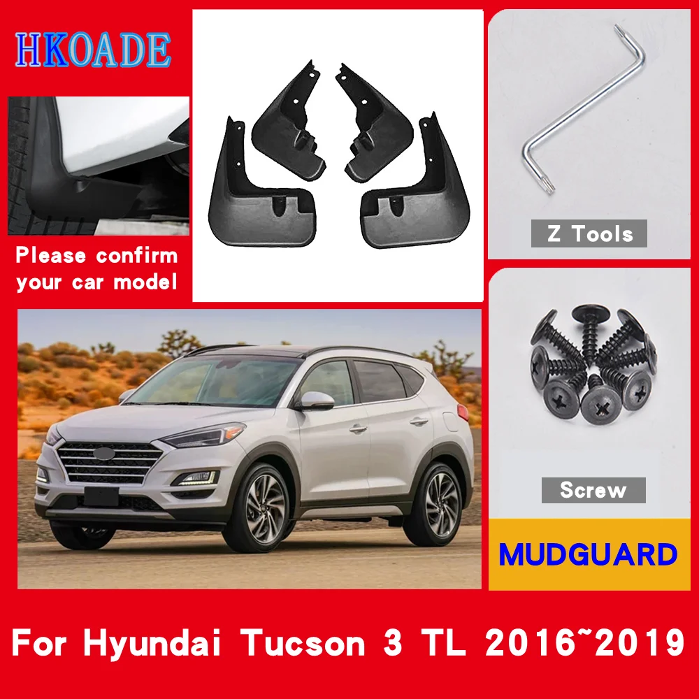 

Car Fender Mud Flaps For Hyundai Tucson 3 TL 2016~2019 Mudguards Splash Guards Fender Mudflaps Car Fender Accessories