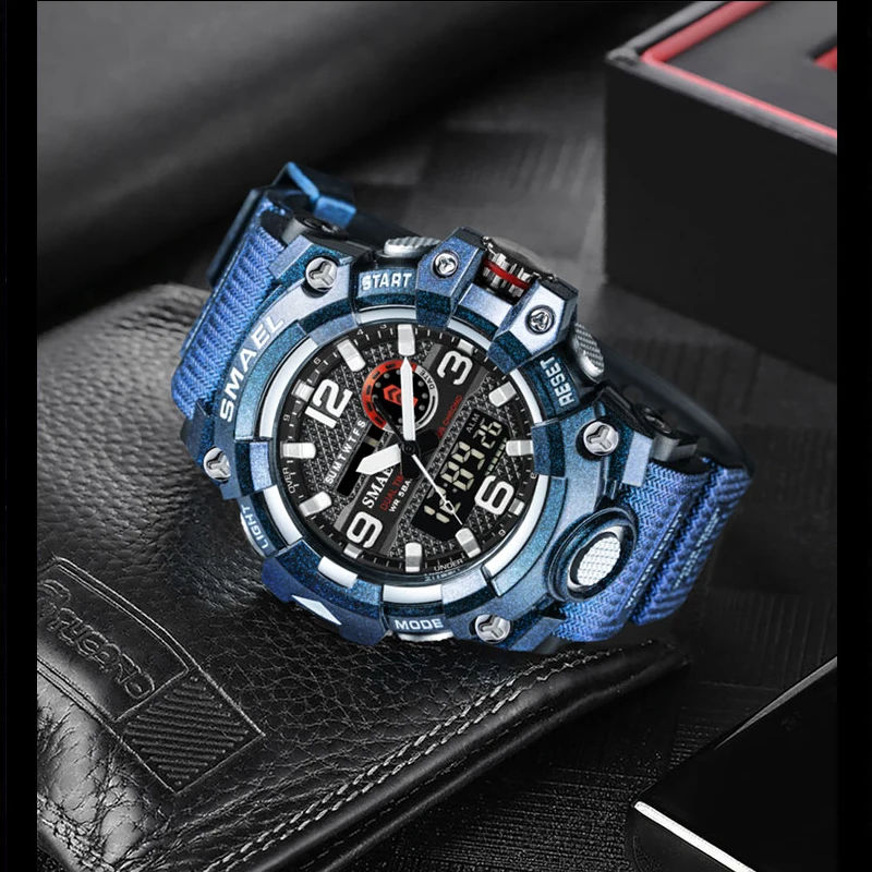 SMAEL Sports Men's Watches Dual Time Waterproof Digital Watch Men Top Brand Luxury Military Analog Wristwatch relogio masculino
SMAEL Sports Men's Watches Dual Time Waterproof Digital Watch Men Top Brand Luxury Military Analog Wristwatch relogio masculino