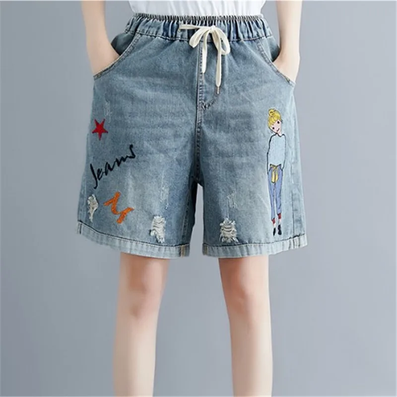 2020 New Plum-Size Denim Shorts For Children Retro Ripped EmbroiDered Casual Wide-Leg Trousers For Women With High Waist
2020 New Plum-Size Denim Shorts For Children Retro Ripped EmbroiDered Casual Wide-Leg Trousers For Women With High Waist