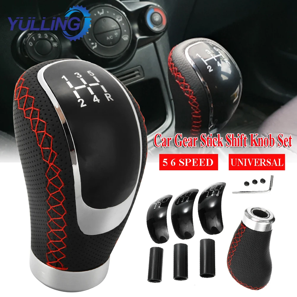 Universal Replacement Manual Car Gear Stick Shift Knob Set 5 6 Speed Genuine PU Leather Gearshift 96x50mm
Universal Replacement Manual Car Gear Stick Shift Knob Set 5 6 Speed Genuine PU Leather Gearshift 96x50mm