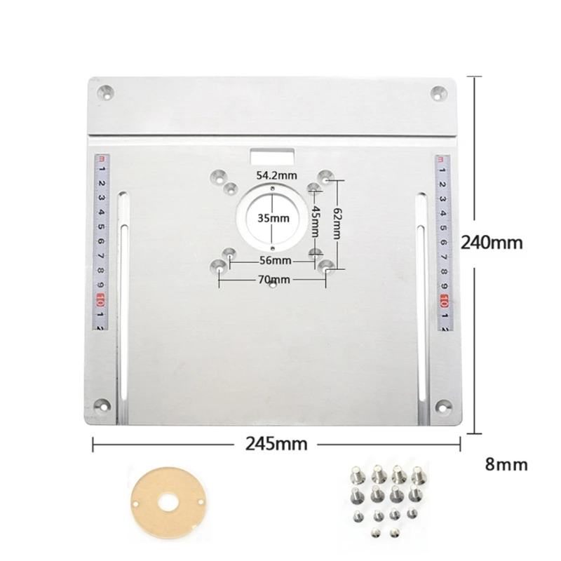 Router Table Insert Platemm Aluminum Router Table Insert Plate with 8 Rings and Screws for Woodworking Benches
Router Table Insert Platemm Aluminum Router Table Insert Plate with 8 Rings and Screws for Woodworking Benches