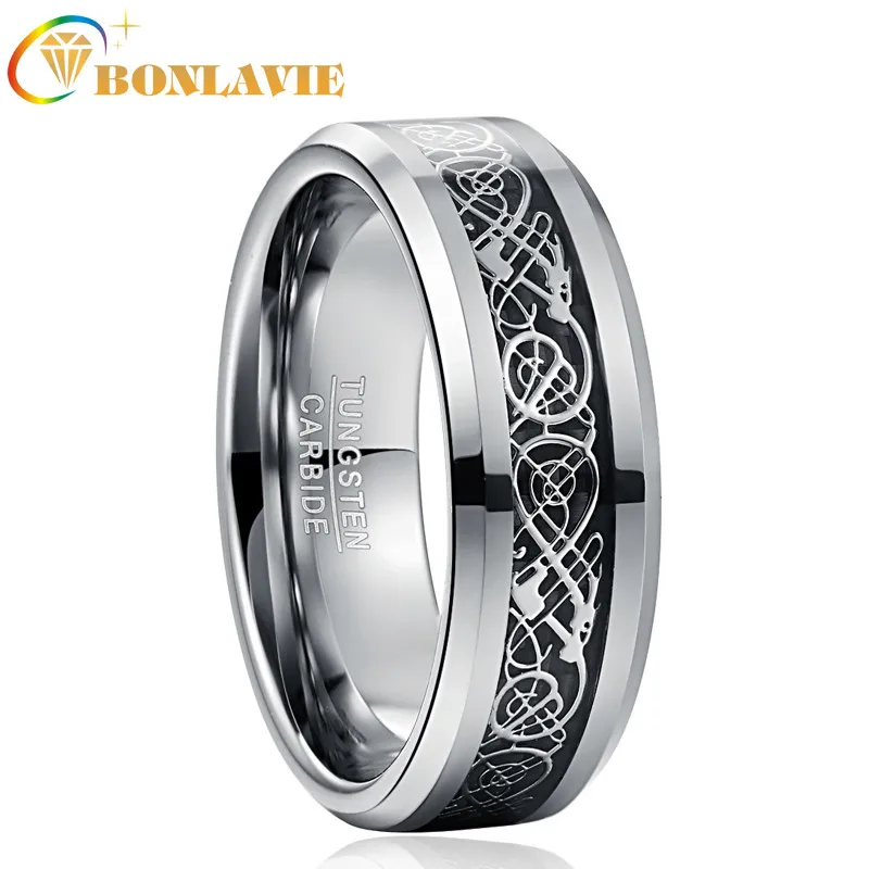 BONLAVIE Black Carbon Fiber Black DragonTungsten Steel Ring Comfort Fit Full Size 7-12 Engagement Party Female Jewelry 2019 NEW
BONLAVIE Black Carbon Fiber Black DragonTungsten Steel Ring Comfort Fit Full Size 7-12 Engagement Party Female Jewelry 2019 NEW