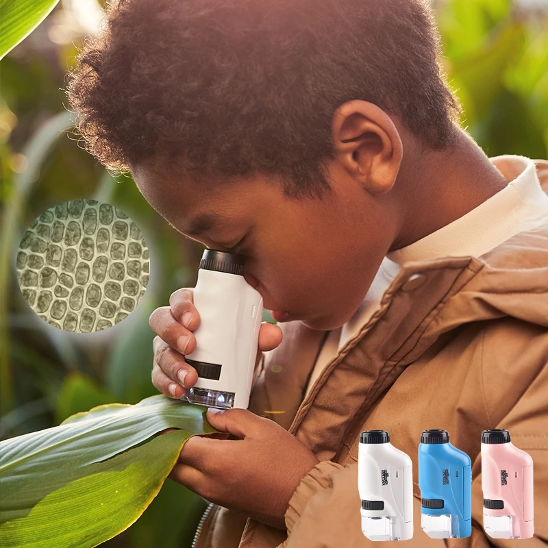 Tiktok hot sale Handheld Microscope Kit Lab LED Light 60X-120X Home School Biological Science Educational Toys For Children Gift
Tiktok hot sale Handheld Microscope Kit Lab LED Light 60X-120X Home School Biological Science Educational Toys For Children Gift