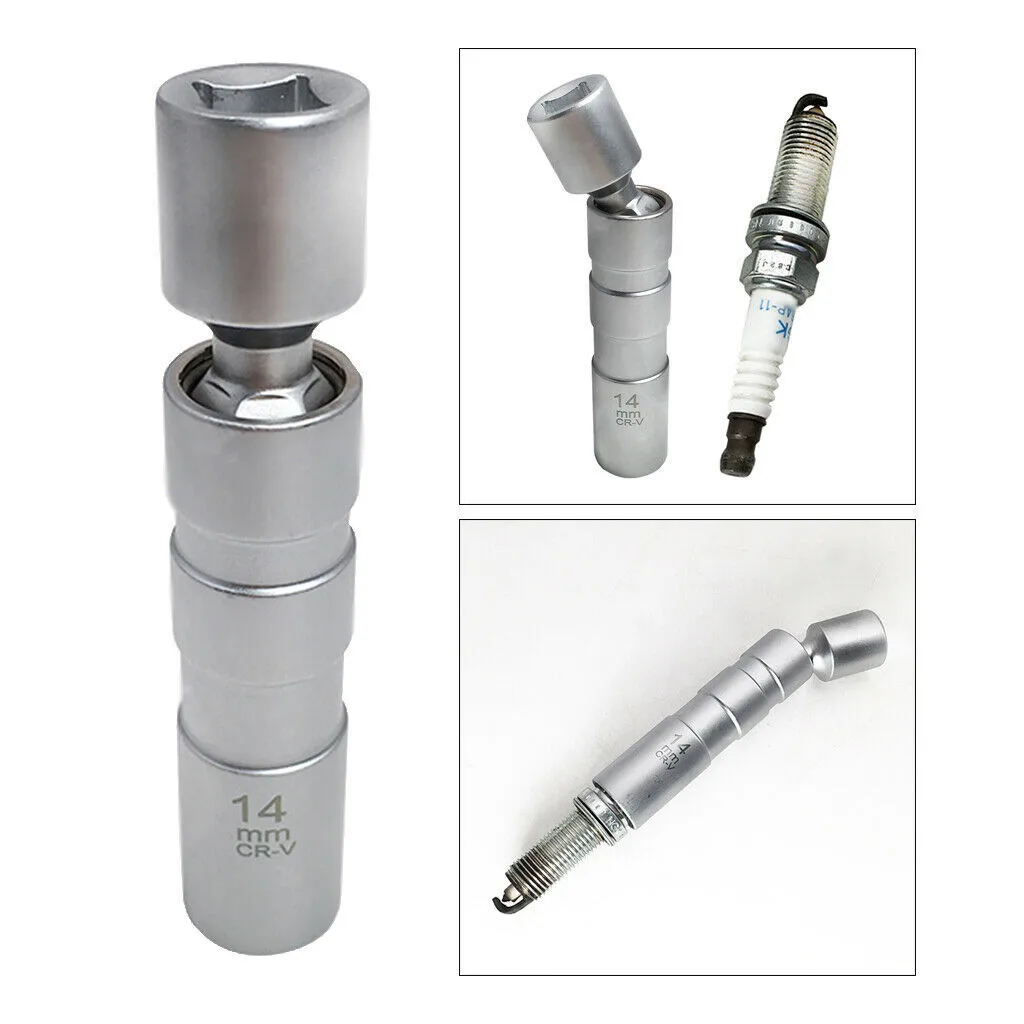 14mm Spark Plug Wobble Socket 12-Point Magnetic Removal Tool 3/8''Drive For Disassembly Of General Auto Parts Tools
14mm Spark Plug Wobble Socket 12-Point Magnetic Removal Tool 3/8''Drive For Disassembly Of General Auto Parts Tools
