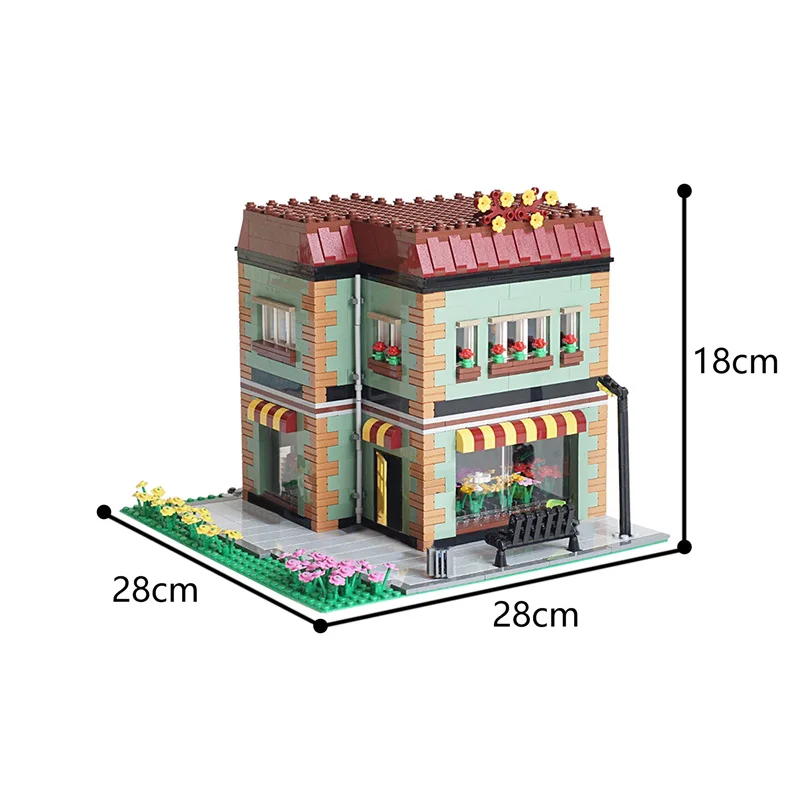 MOC Flower Shop Modular City street view Creative City Building Block View Casual House Figures Bricks Toy DIY For Kids Gifts
MOC Flower Shop Modular City street view Creative City Building Block View Casual House Figures Bricks Toy DIY For Kids Gifts
