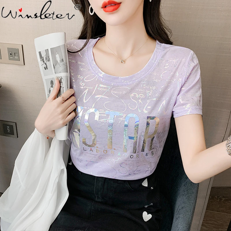 Summer Korean Clothes Glossy T-Shirt Chic O-Neck Letter Super Light Bright Gold Women Tops Bottoming Shirt Woman Tees T17001A 
Summer Korean Clothes Glossy T-Shirt Chic O-Neck Letter Super Light Bright Gold Women Tops Bottoming Shirt Woman Tees T17001A