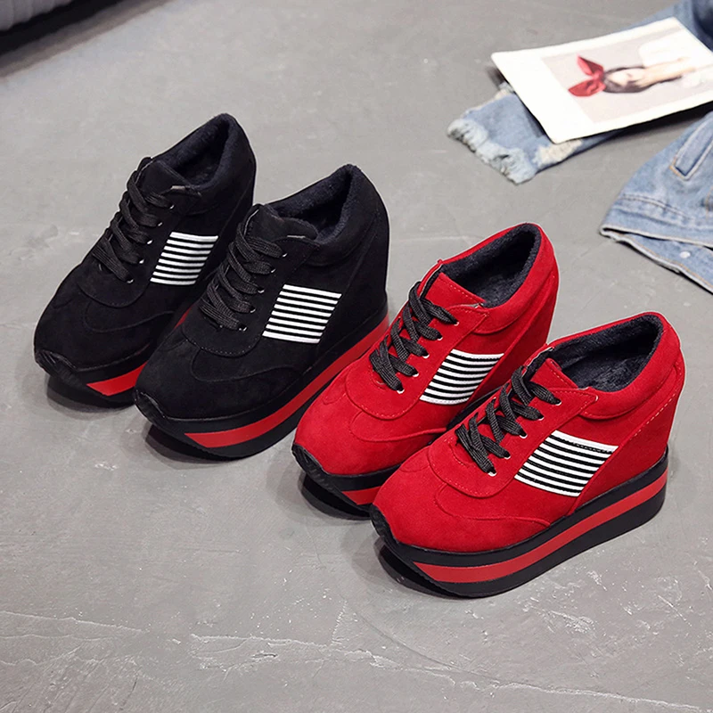 Women Comfortable Casual Shoes Autumn Lace Up Striped Mixed Colors Increasing Internal Height Sneakers 10cm
Women Comfortable Casual Shoes Autumn Lace Up Striped Mixed Colors Increasing Internal Height Sneakers 10cm