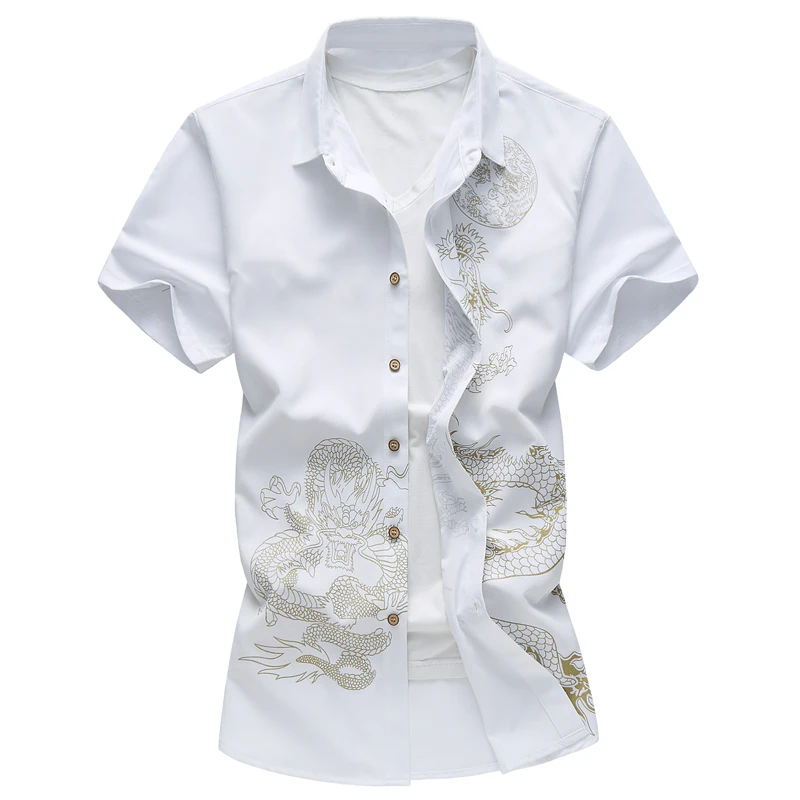 Plus Size M-5XL 6XL 7XL Shirt For Men's Short Sleeves 2023 Summer Stretwear Fashion Casual Clothing Dragon Printed Shirts Men
Plus Size M-5XL 6XL 7XL Shirt For Men's Short Sleeves 2023 Summer Stretwear Fashion Casual Clothing Dragon Printed Shirts Men
