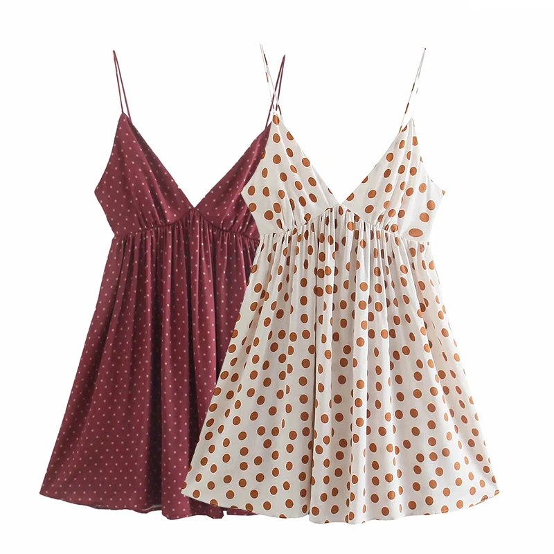 UNIQYB Women's Clothing Za Polka Dot Slip Dress Women Cut Out Short Summer Woman Dresses Bow Strappy Ruched Backless Sexy Dress
UNIQYB Women's Clothing Za Polka Dot Slip Dress Women Cut Out Short Summer Woman Dresses Bow Strappy Ruched Backless Sexy Dress