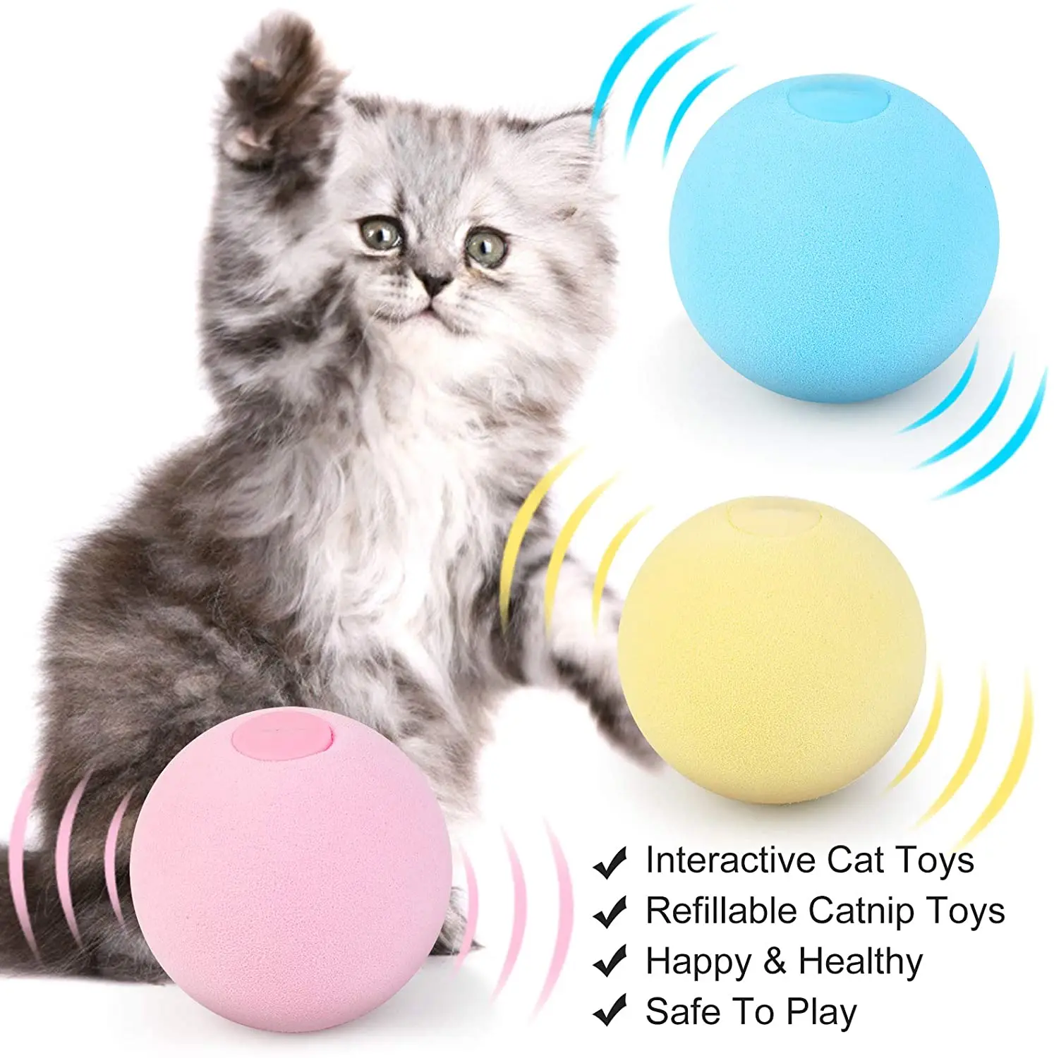 Cat's electronic toy Animal Sound Interactive Ball Catnip Squeaky cat Toy Stuffed Toys
Cat's electronic toy Animal Sound Interactive Ball Catnip Squeaky cat Toy Stuffed Toys