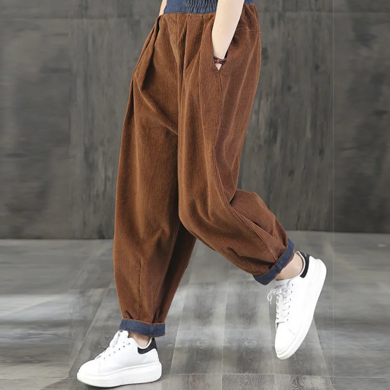 ZANZEA Women Vintage Corduroy Pants Autumn Harem Pants Casual Pacthwork Trousers Loose Turnip Pantalon Pants Trouser
ZANZEA Women Vintage Corduroy Pants Autumn Harem Pants Casual Pacthwork Trousers Loose Turnip Pantalon Pants Trouser
