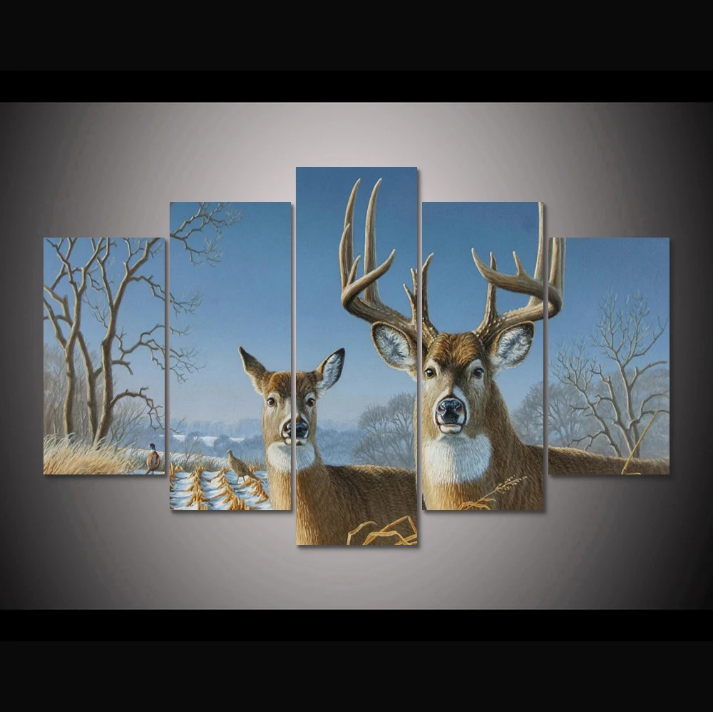 Modern Home Wall Art Decor Pictures 5 Pieces Grassland Animal Deer Snowfield Landscape HD Print Painting On Canvas(No Frame)
Modern Home Wall Art Decor Pictures 5 Pieces Grassland Animal Deer Snowfield Landscape HD Print Painting On Canvas(No Frame)