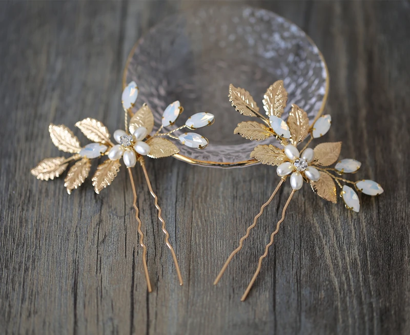Floralbride Handmade Baroque Alloy Leaf Freshwater Pearls Opal Crystal Bridal Hair Pin Wedding Hair Sticker Women Hair Jewelry
Floralbride Handmade Baroque Alloy Leaf Freshwater Pearls Opal Crystal Bridal Hair Pin Wedding Hair Sticker Women Hair Jewelry
