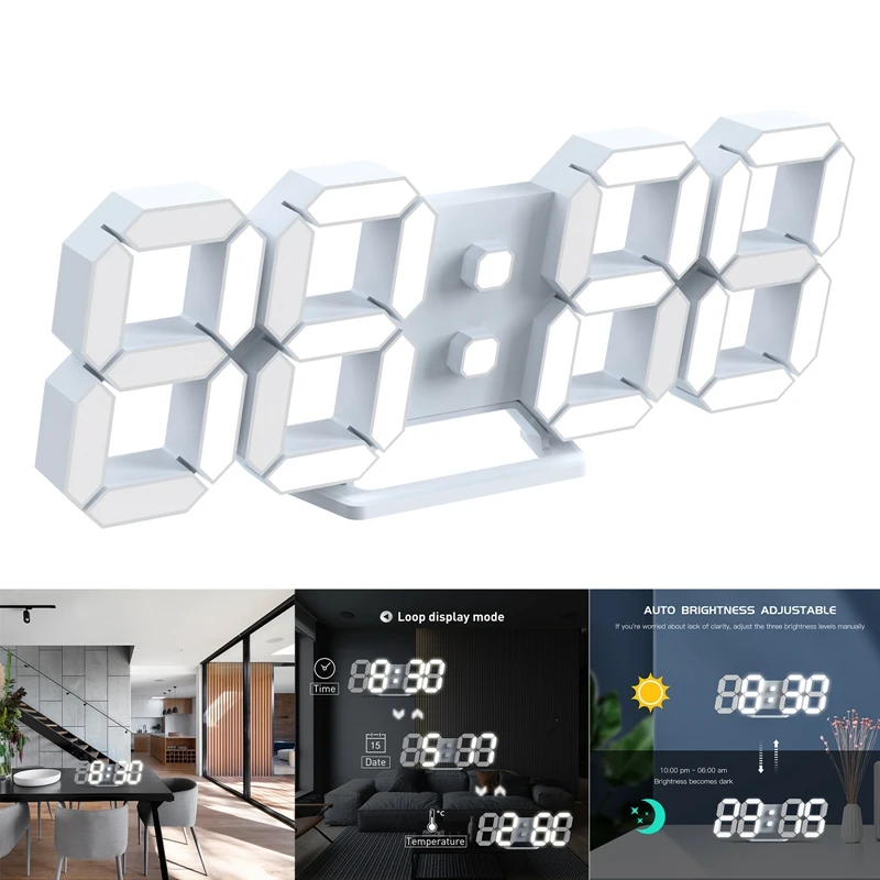 LUDA 3D LED Wall Clock 15-Inch Remote Control Digital Timing Night Light Clock, For Office, Home,12/24 Hours
LUDA 3D LED Wall Clock 15-Inch Remote Control Digital Timing Night Light Clock, For Office, Home,12/24 Hours