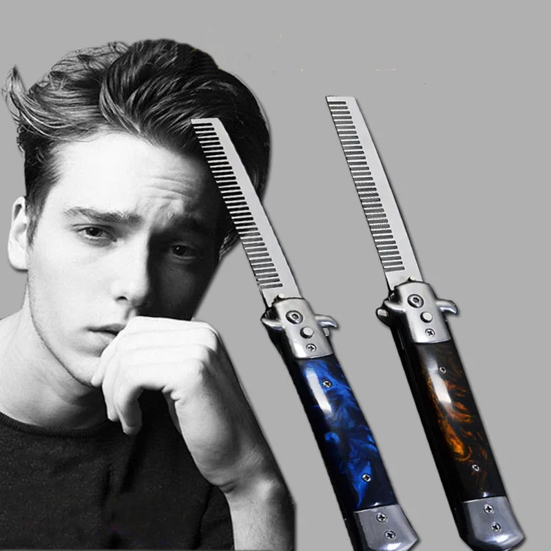 1pcs Automatic Stainless Steel Combs Foldable Knife Brushes Hair Trimmer Comb Brush Accessories butterfly Mens Pocket Knife Comb
1pcs Automatic Stainless Steel Combs Foldable Knife Brushes Hair Trimmer Comb Brush Accessories butterfly Mens Pocket Knife Comb