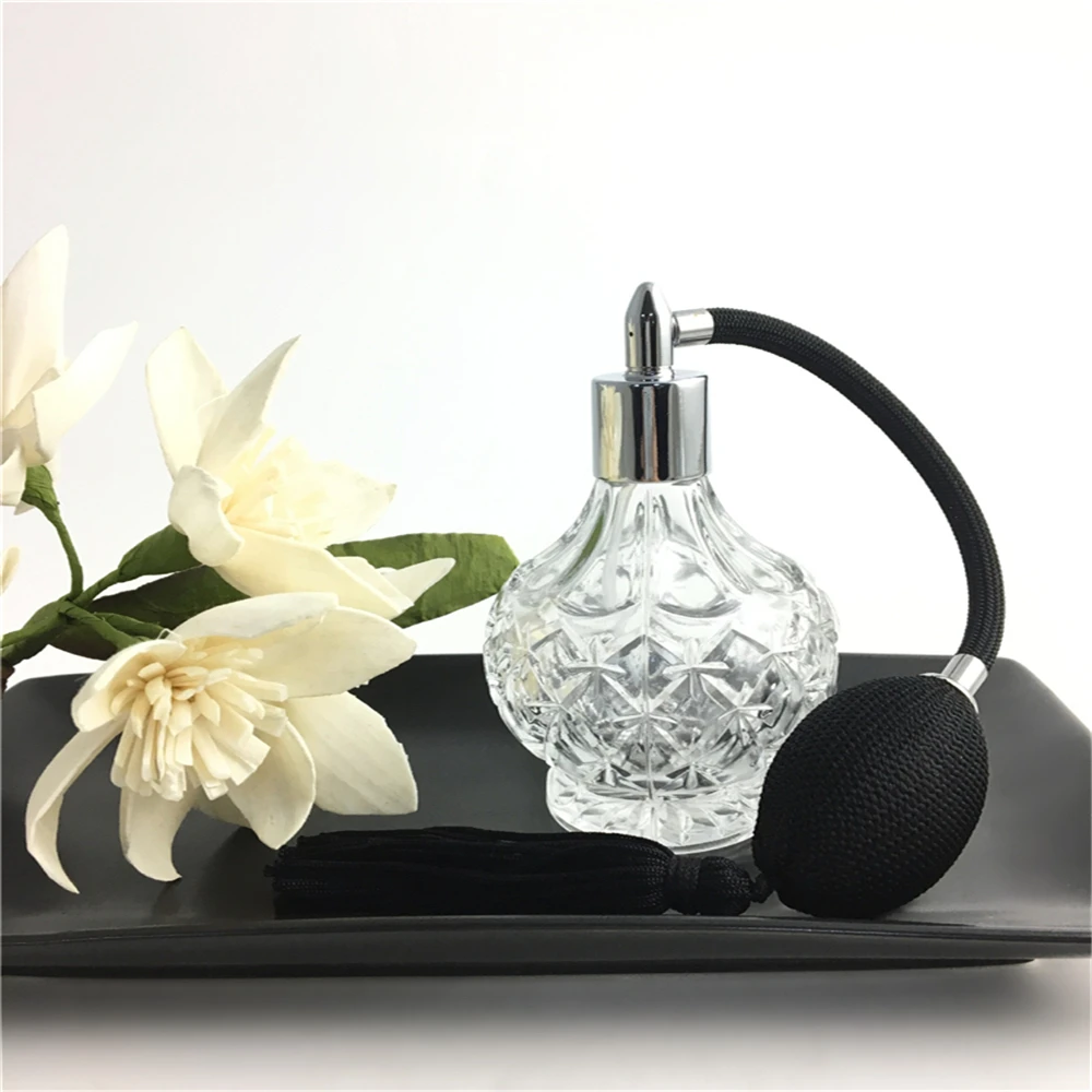 80ml Vintage Crystal Perfume Bottle Black Long Bulb Perfume Spray Atomizer Refillable Perfume Bottle Container For Cosmetics
80ml Vintage Crystal Perfume Bottle Black Long Bulb Perfume Spray Atomizer Refillable Perfume Bottle Container For Cosmetics