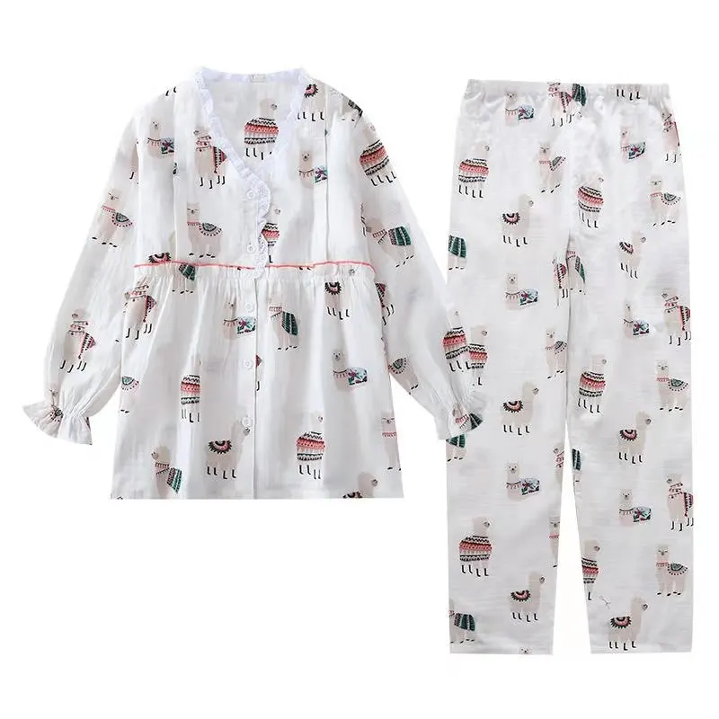 2021 Confinement Clothes Spring/Autumn Knitted Cotton Pajamas for Pregnant Women After Childbirth Breastfeeding and Nursing Suit
2021 Confinement Clothes Spring/Autumn Knitted Cotton Pajamas for Pregnant Women After Childbirth Breastfeeding and Nursing Suit