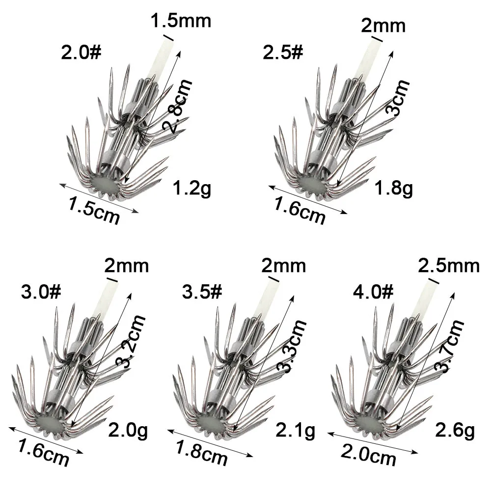 10pcs/lot Luminous Octopus / Squid Lure Jig #2.0 #2.5 #3.0 #3.5 #4.0 Hook Lure Hard Plastic Baits DIY Hooks Fishing Accessory
10pcs/lot Luminous Octopus / Squid Lure Jig #2.0 #2.5 #3.0 #3.5 #4.0 Hook Lure Hard Plastic Baits DIY Hooks Fishing Accessory