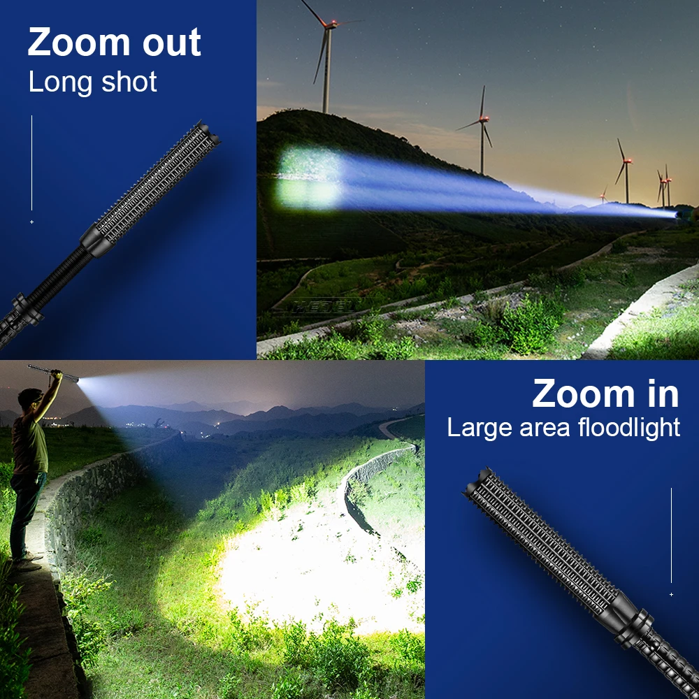 Mace Baseball Self-defense Led Flashlight Cree T6 Powerful Hunting Light 18650 Extensible Defense Led Torch Telescopic Lantern
Mace Baseball Self-defense Led Flashlight Cree T6 Powerful Hunting Light 18650 Extensible Defense Led Torch Telescopic Lantern